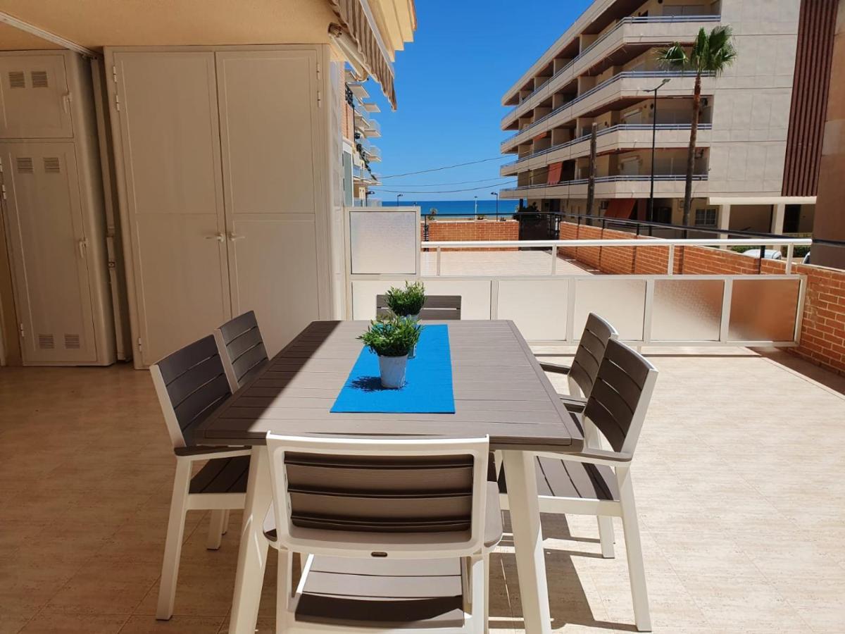 Apartamento Con Gran Terraza, Piscina Y Con Vistas Al Mar, A Solo 50 M De La Playa Daimus Exterior photo